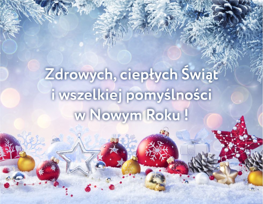 Zdrowych, ciepłych Świąt i pomyślności w Nowym Roku !